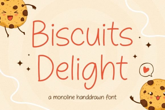 Biscuits Delight Font: A Handdrawn Gem for Designers