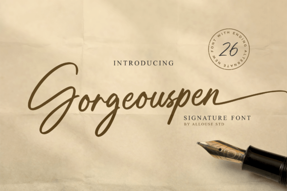 Gorgeouspen: Elegant Script Font for Creative Projects