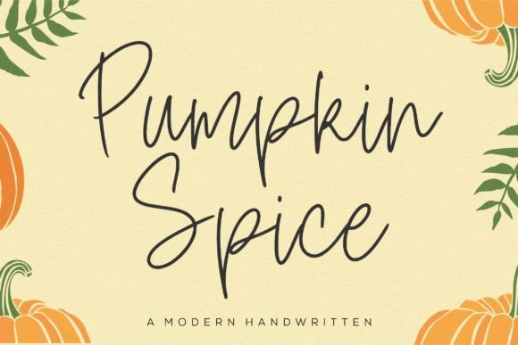 Pumpkin Spice Font: A Modern Handwritten Gem